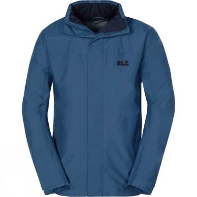 Chaquetas Jack Wolfskin Highland Hombre Azules - Chile WVM048196